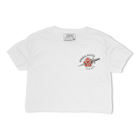 Dagger Crop T-Shirt - White