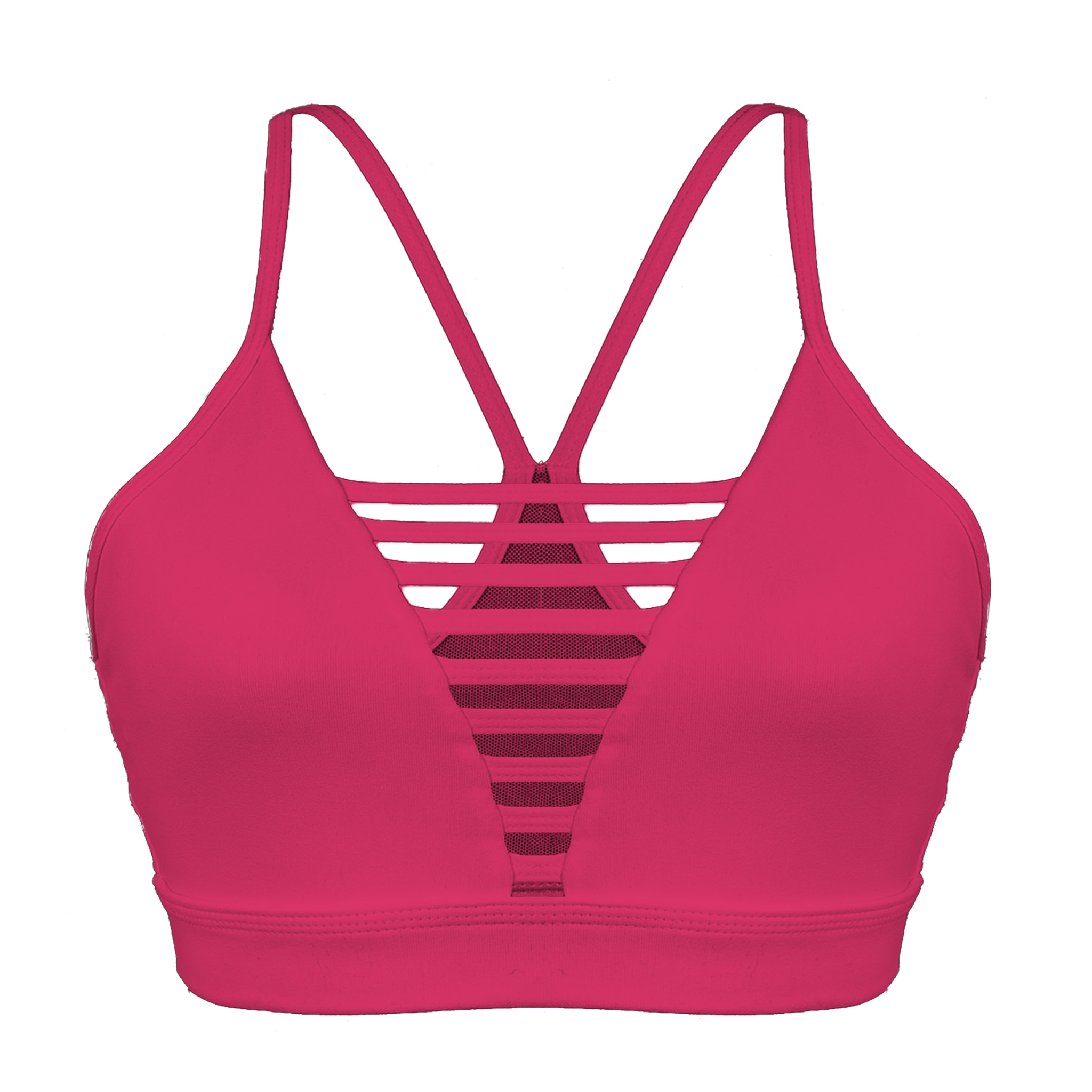 Evolution Sports Bra - Solid Hot Pink, The Barbell Cartel